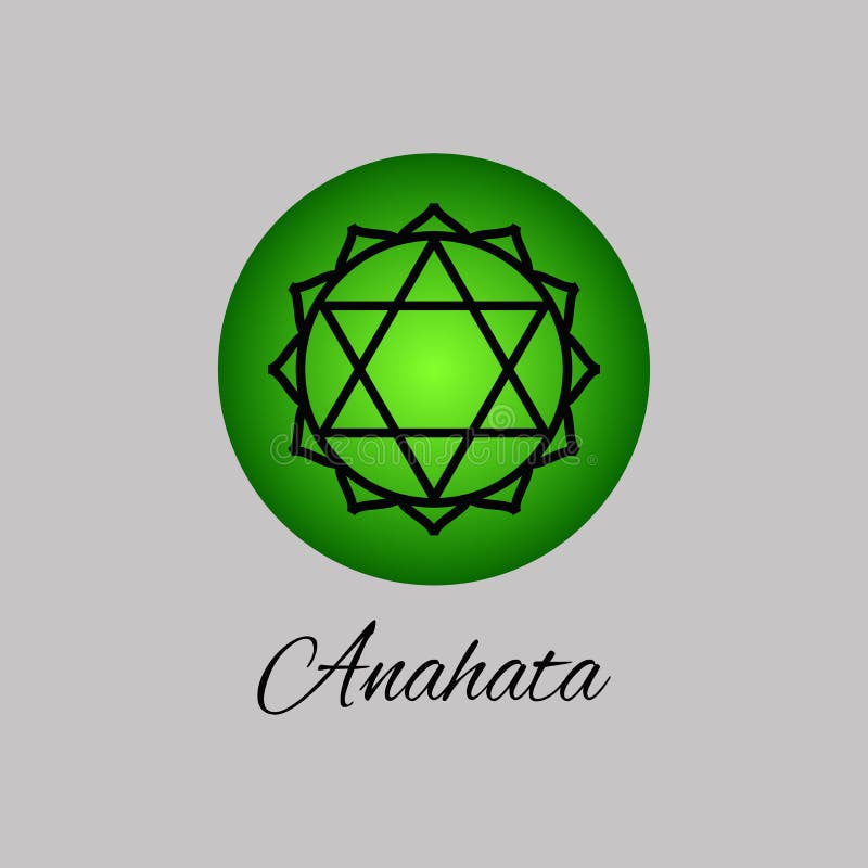 Anahata Kierowy Chakra Fourth Chakra Symbol Istota Ludzka Ilustracja ...