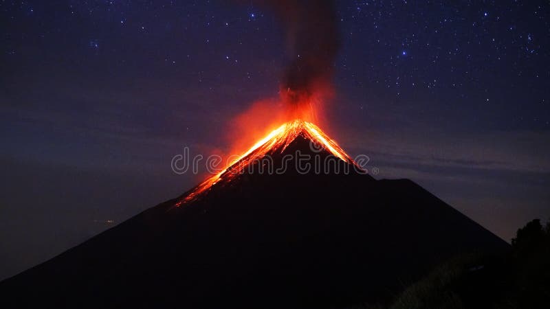 Fuego volcano lava flow, Antigua, Guatemala. Fuego volcano lava flow, Antigua, Guatemala.