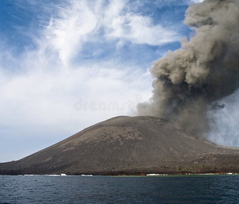 krakatoa eruption drawing