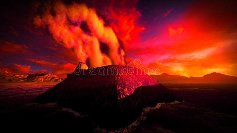 Anak Krakatau que entra en erupción
