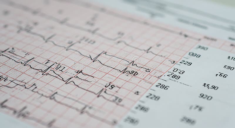 Analisi ECG : Dati medici generati dall'AIG royalty illustrazione gratis