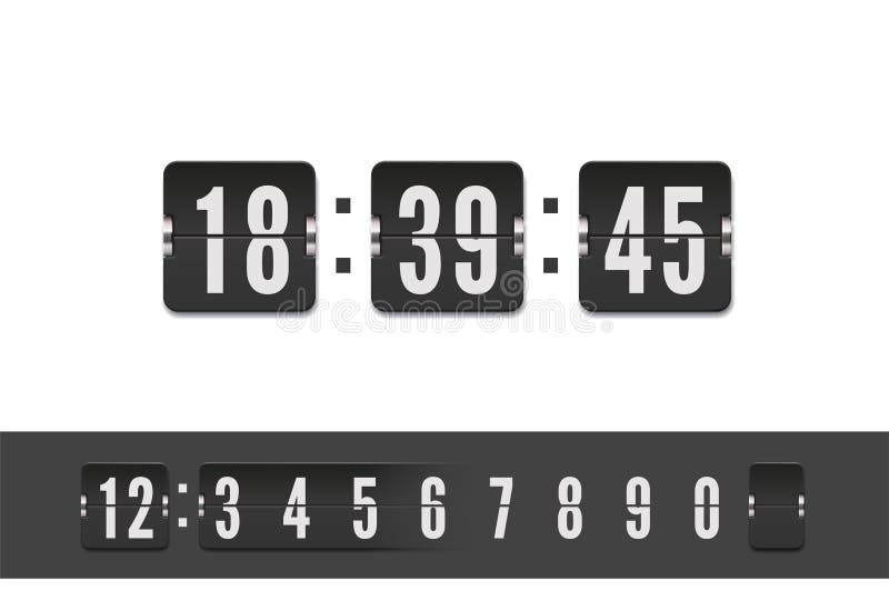 Digital countdown timer 03 Royalty Free Vector Image