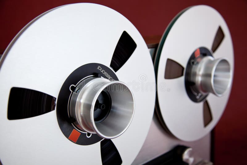 Analog Stereo Open Reel Tape Deck Recorder Spool Stock Image Image of label, metal 43288793