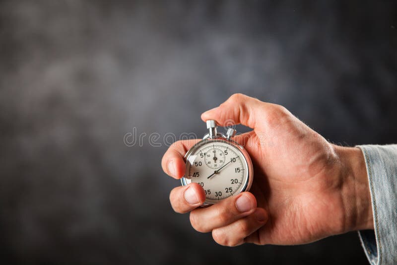 Analog Stopwatch on Black Background Stock Photo Image of countdown