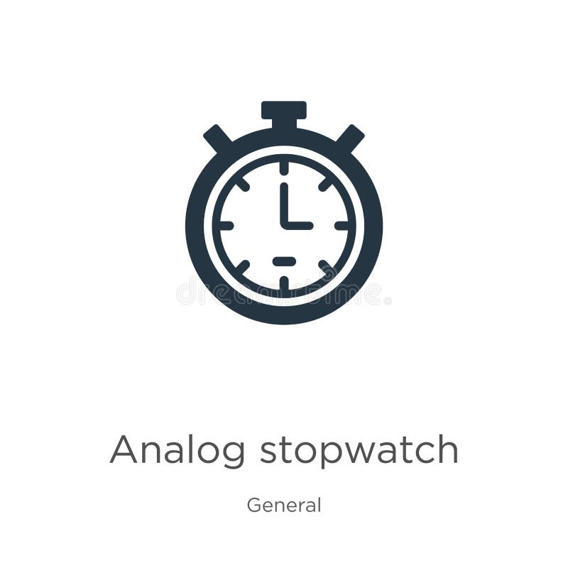 Analog stopwatch icon vector. Trendy flat analog stopwatch icon from general collection isolated on white background. Vector