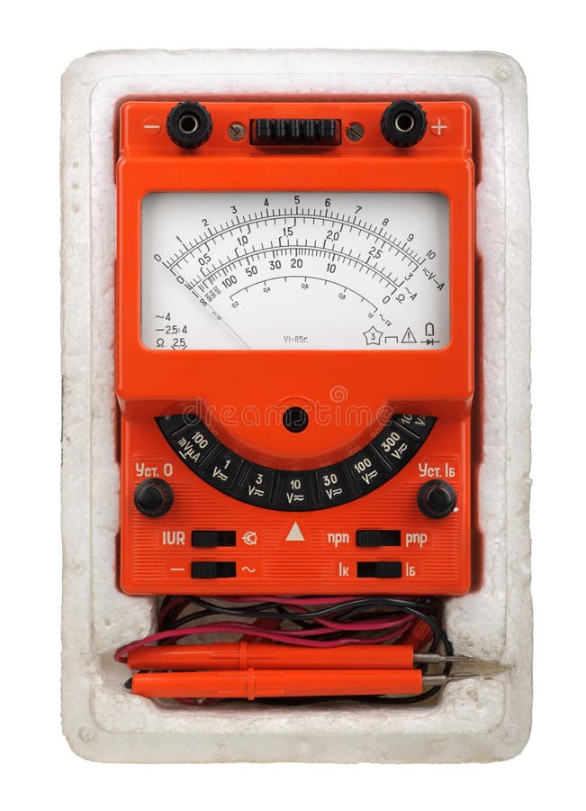 Vintage Multimeter with Battery Stock Photo Image of mesure, analog