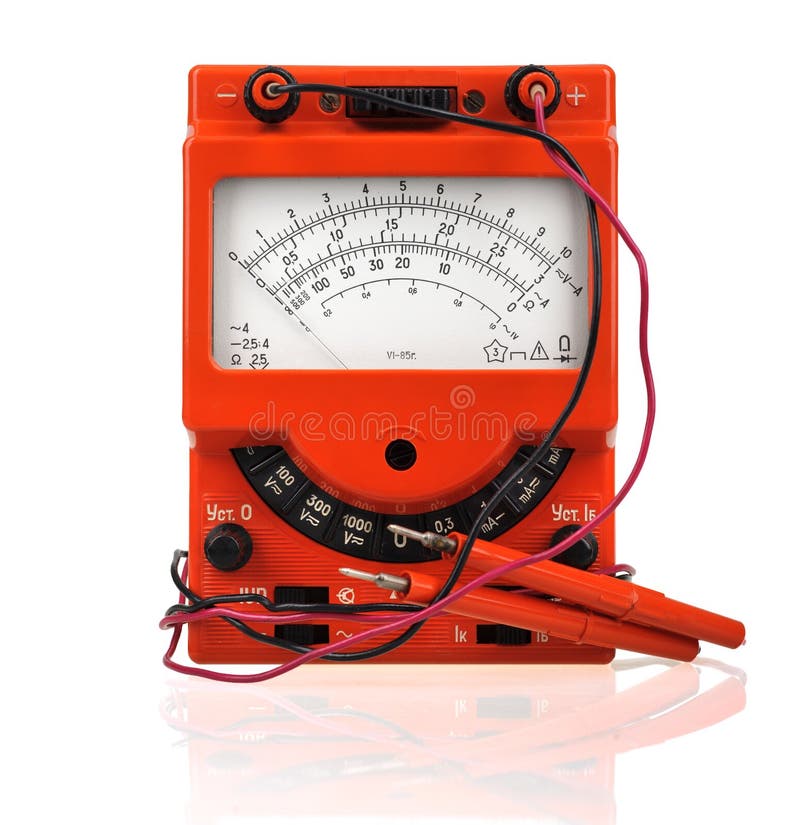 Analog vintage multimeter stock photo. Image of amperage 91326014