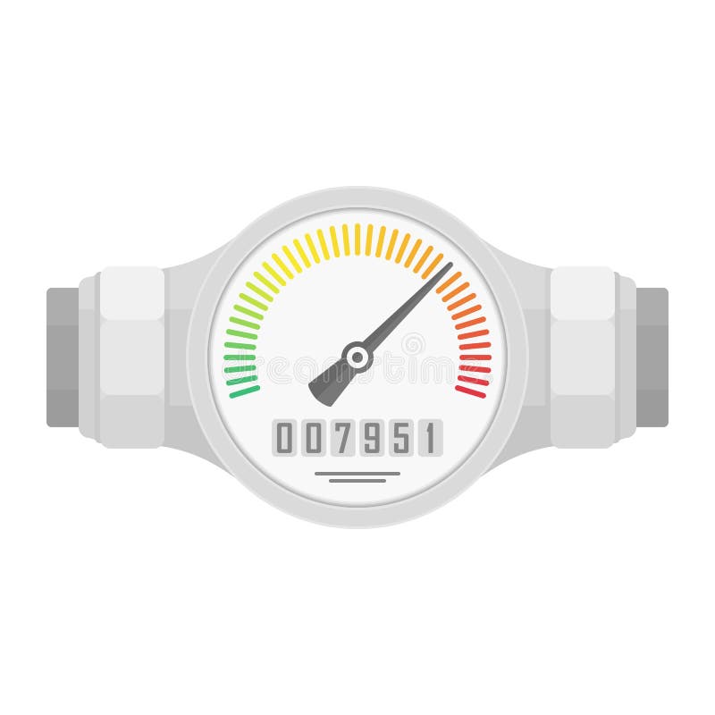 Analoge watermeter stock illustratie Analoge watermeter stock illustratie