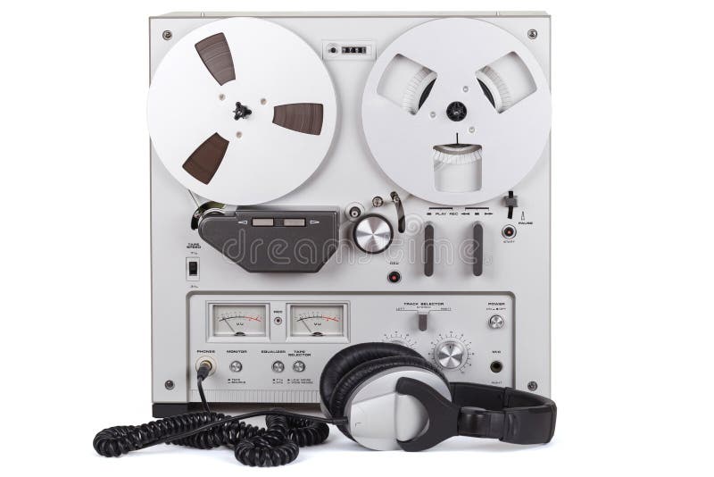 Analoger Stereospulen-Kasettenrekorder-Recorder-Spieler lizenzfreie stockfotos Analoger Stereospulen-Kasettenrekorder-Recorder-Spieler lizenzfreie stockfotos
