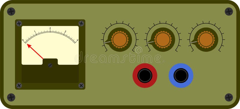 Analogical control panel stock illustration