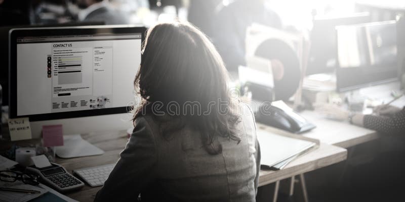 Analysis Aerial View Business Team Wireless Work Concept royalty free stock image