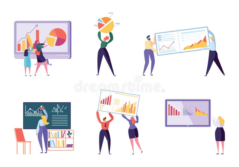 Analyste différent Set d'affaires de caractère Les gens illustration libre de droits Analyste différent Set d'affaires de caractère Les gens illustration libre de droits