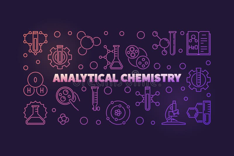 Analytical Chemistry Science Equipment with Heating Flask Vector Stock