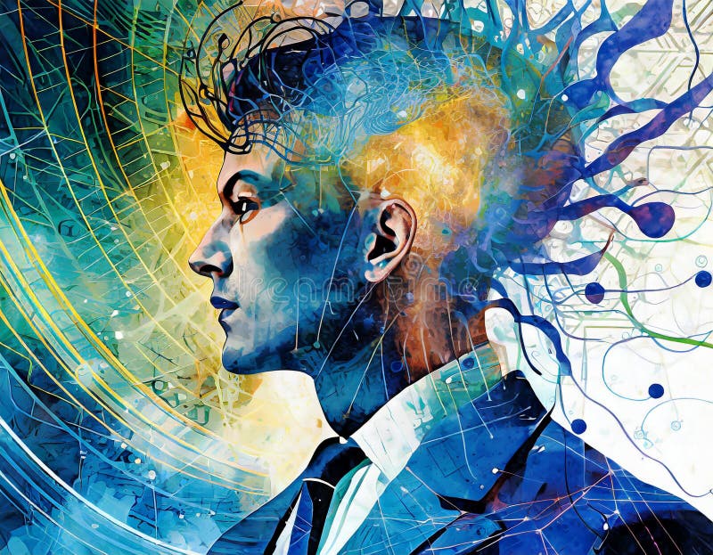 Analytical Thinking Concept Fantacy with Creativity on Digital Art