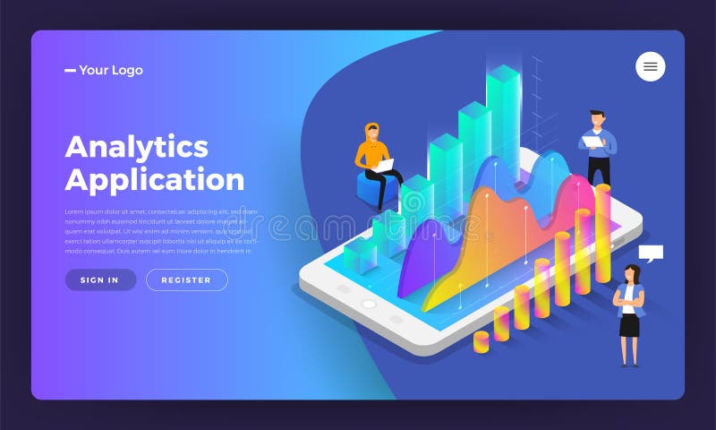 Analytics application royalty free illustration Analytics application royalty free illustration