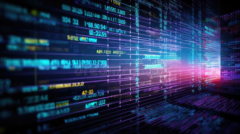 Analytics data tech royalty free illustration