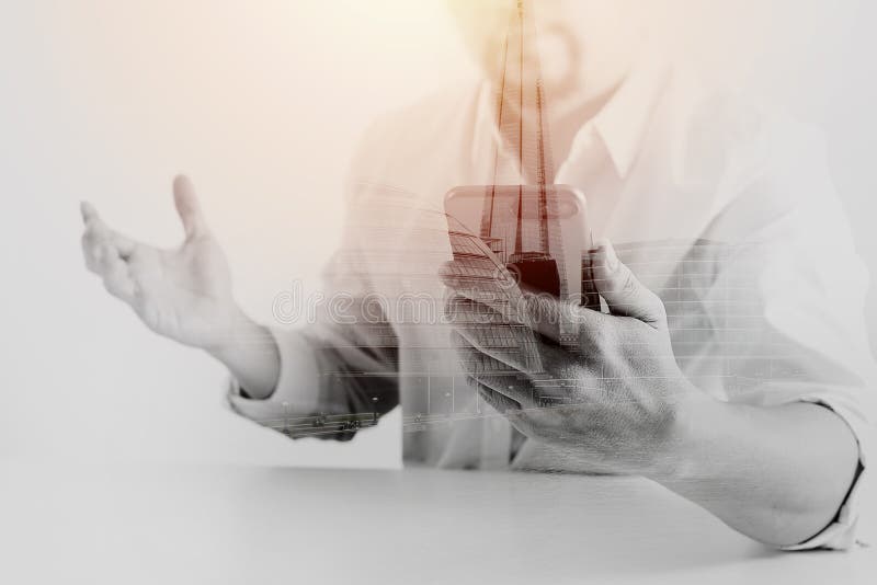 Analytics grande de los datos con concepto de la inteligencia empresarial (BI) Busi stock de ilustración