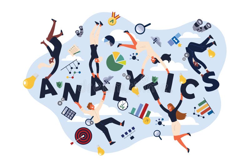 Analyticsexperten, Wirtschaftswissenschaftler, Analytiker, die KPI-Darstellungen, Informationen in den Diagrammen darstellend, Di lizenzfreie abbildung Analyticsexperten, Wirtschaftswissenschaftler, Analytiker, die KPI-Darstellungen, Informationen in den Diagrammen darstellend, Di lizenzfreie abbildung