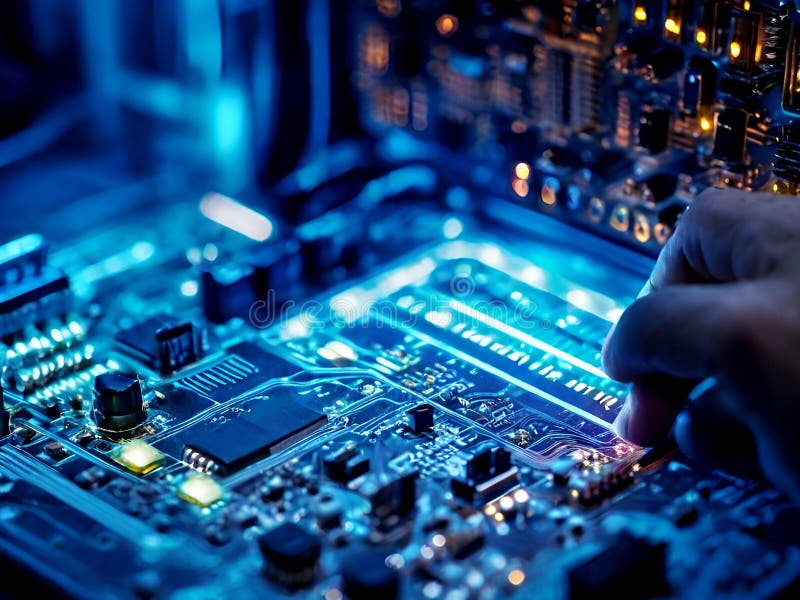 Computer motherboard with cpu and semiconductors performance upgrading