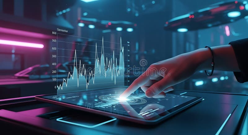 AI-Generated Stock Market Analysis royalty free stock images
