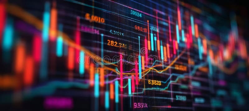 Analyzing Global Business Growth through Stock Data A Comprehensive Technical Analysis Interface stock illustration