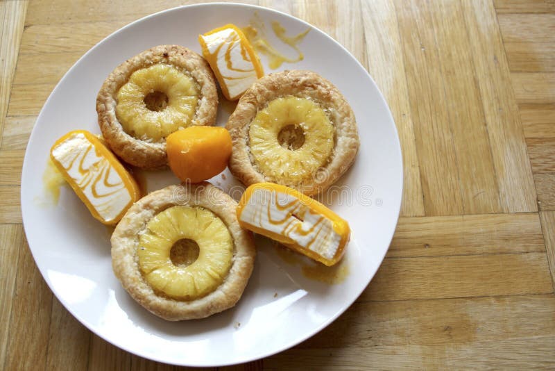 Ananas Bagel for Dessert after Meal Stock Photo - Image of food ...