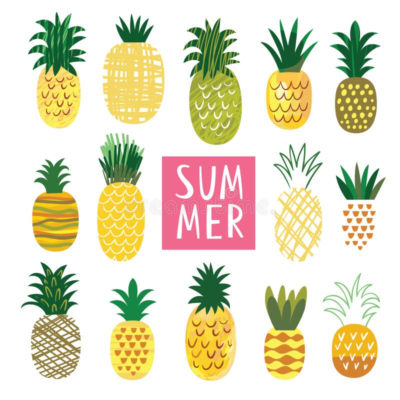 Ananas Collection royalty free illustration Ananas Collection royalty free illustration