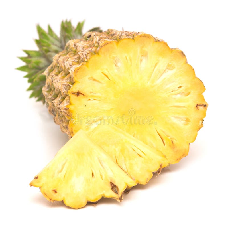 Ananas op wit stock foto