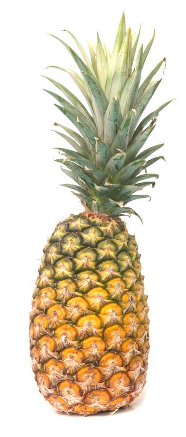 Ananas op wit royalty-vrije stock afbeelding