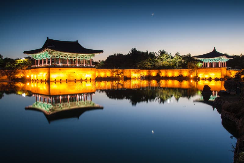 Anapji Teich stockfoto. Bild von nische, kulturell, ablichtung 73281830