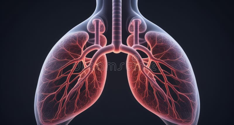Anatomical Illustration of the Human Lungs and Bronchial Tree Stock ... Biology Diagrams