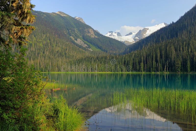Anche luce su Joffre Lake più basso pacifico, Joffre Lakes Provincial Park, Columbia Britannica