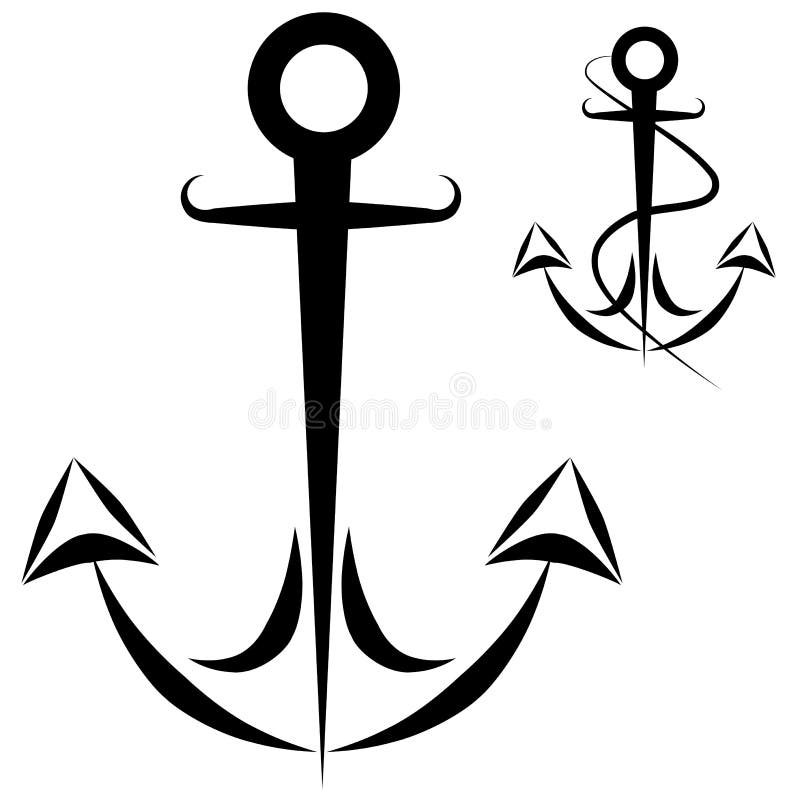 anchor black and white