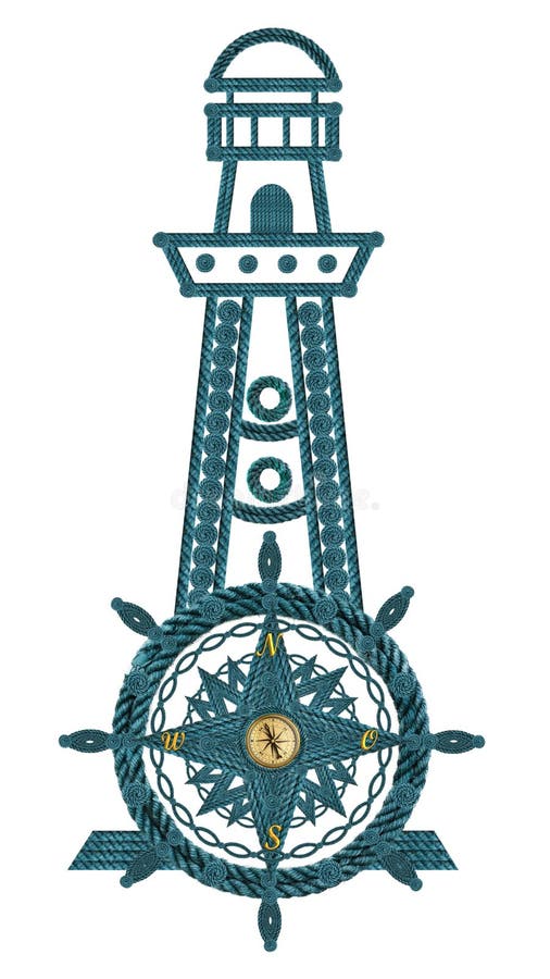 Anchor Compass and Ship Steering Wheel Stock Photo Image of sails