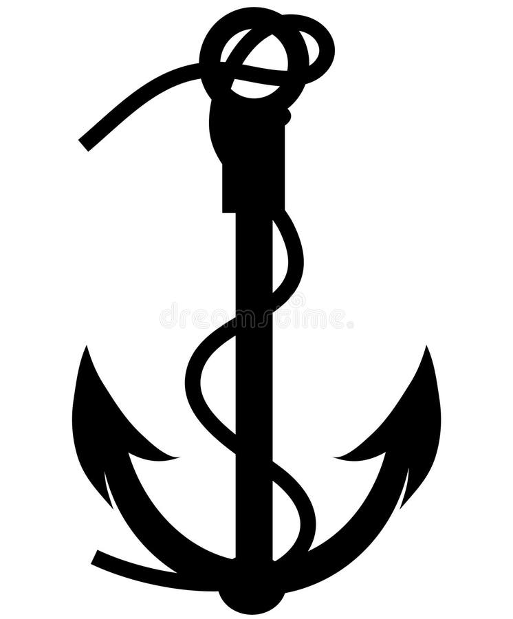 anchor black and white