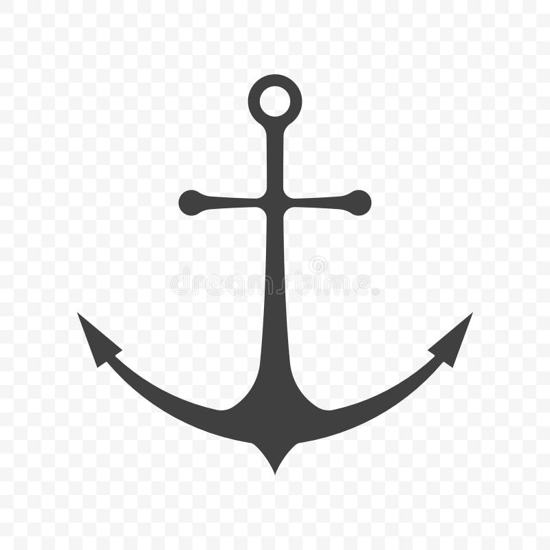 Anchor Icon. Isolated Vector on Transparent Background. Stock Vector ...