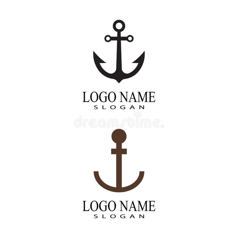 Anchor Logo Template Vector Symbol Design Stock Vector Illustration
