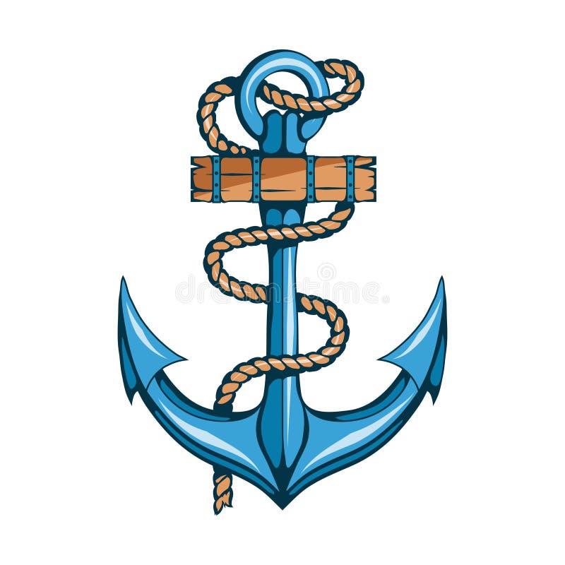 Anchor. Nautical Maritime Sea Ocean Boat Stock Vector - Illustration of ...