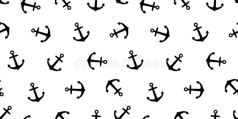 Anchor Seamless Pattern vector Nautical maritime sea ocean boat isolated wallpaper tile background