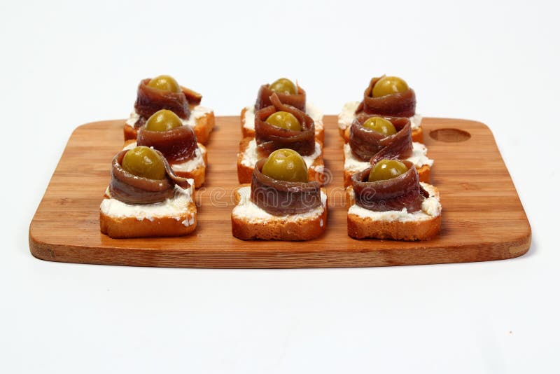 Anchovy canapes stock photo. Image of dill, refreshment 17394606