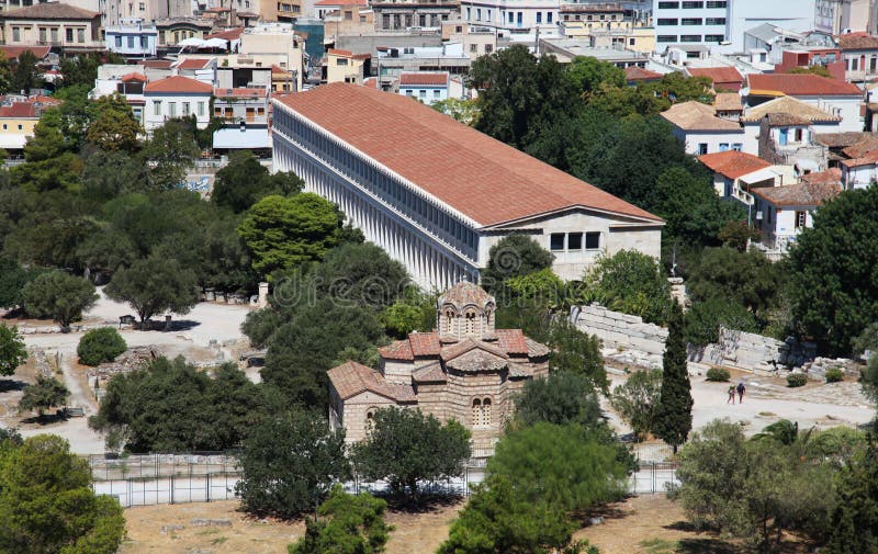 Ancient Agora in Athens royalty free stock photo