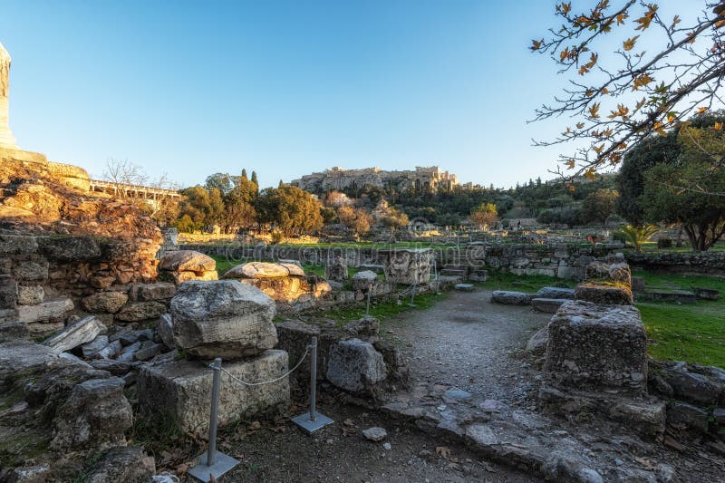 Ancient Agora of Athens Greece royalty free stock photography