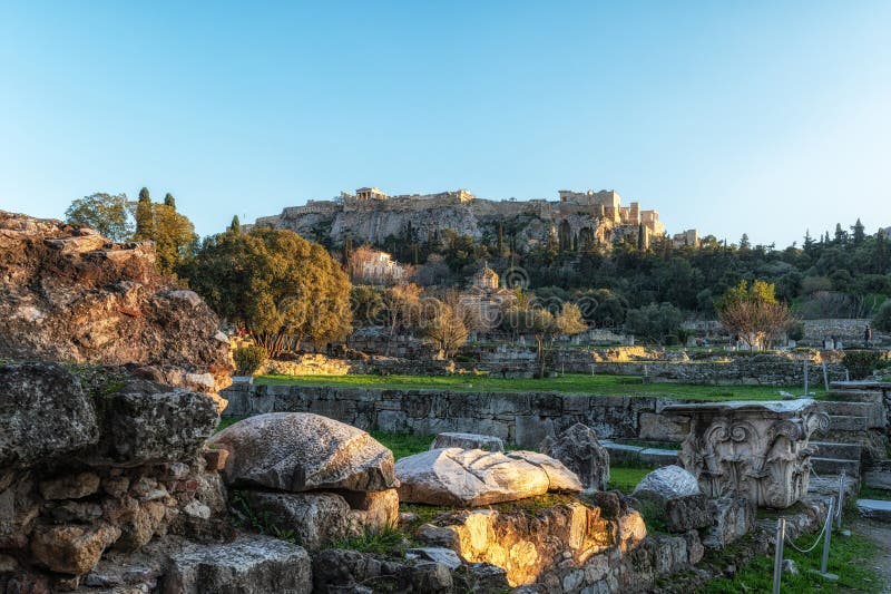 Ancient Agora of Athens Greece royalty free stock photography