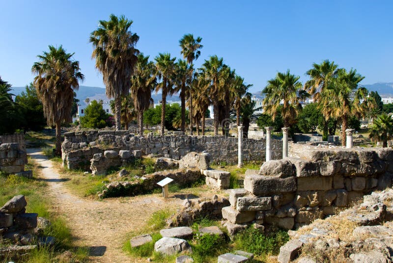 Ancient Agora view stock images