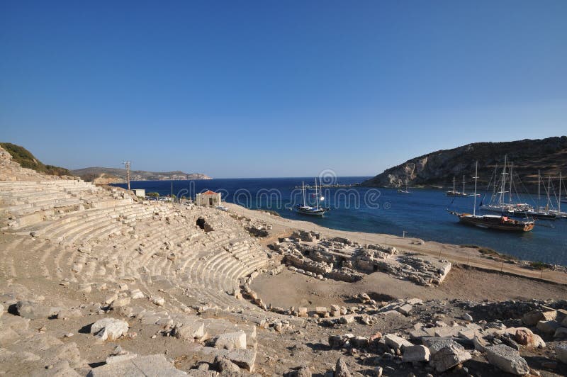 Ancient amphitheater Knidos Turkey