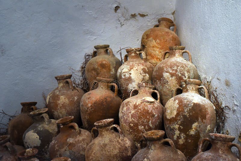 Ancient Amphoras in Bodrum Castle stock photo Ancient Amphoras in Bodrum Castle stock photo