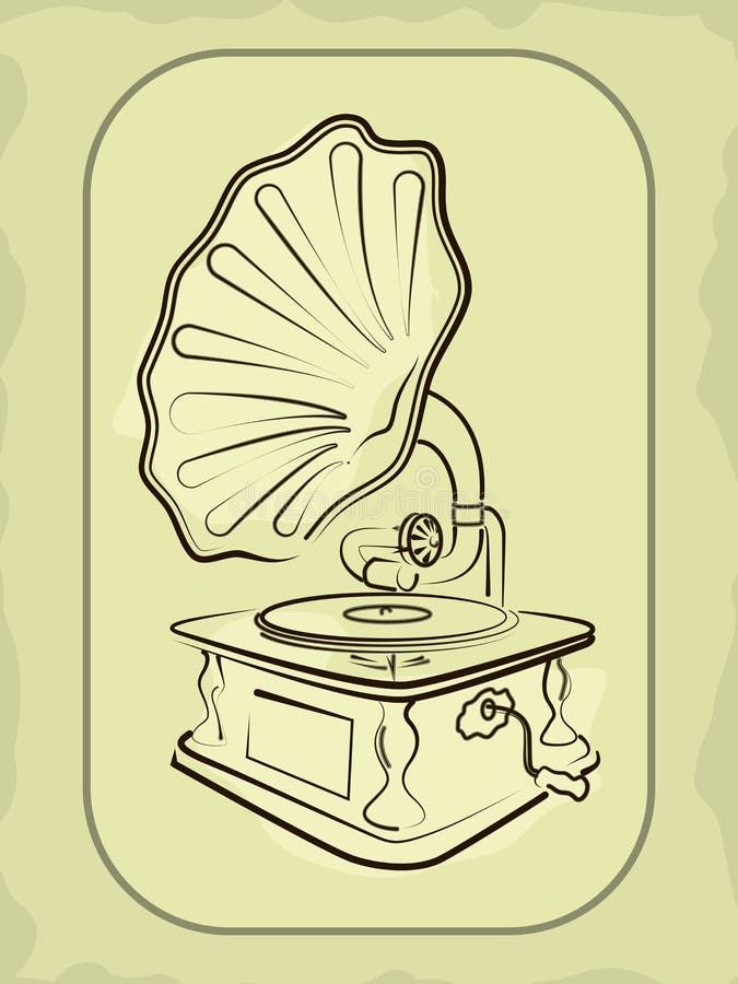 Ancient antiquarian gramophone