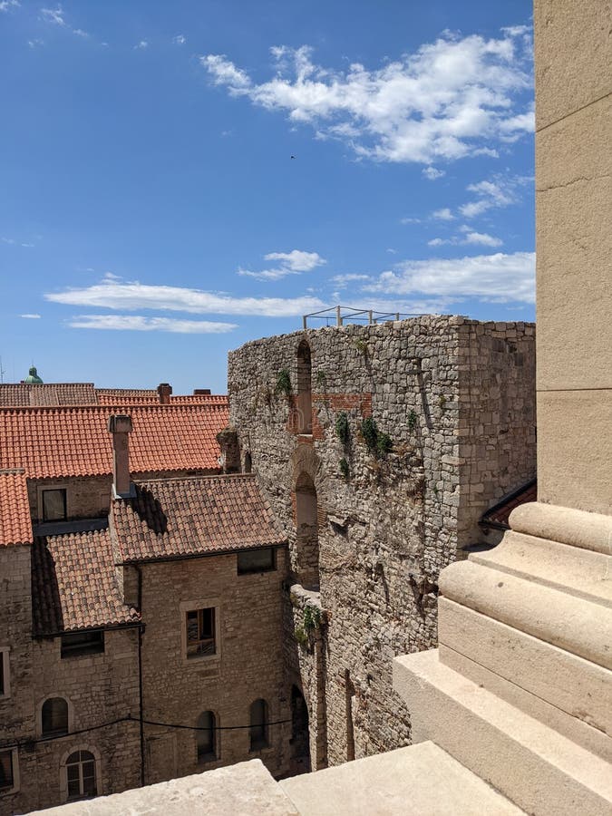 Ancient architecture split croatia sun royalty free stock photos