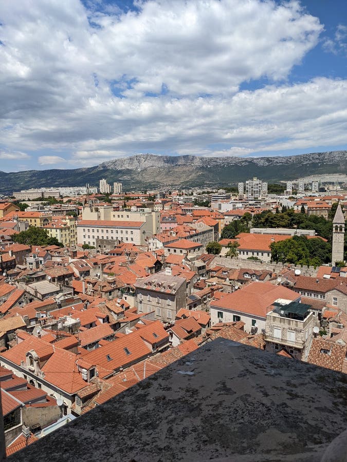 Ancient architecture split croatia sun stock images