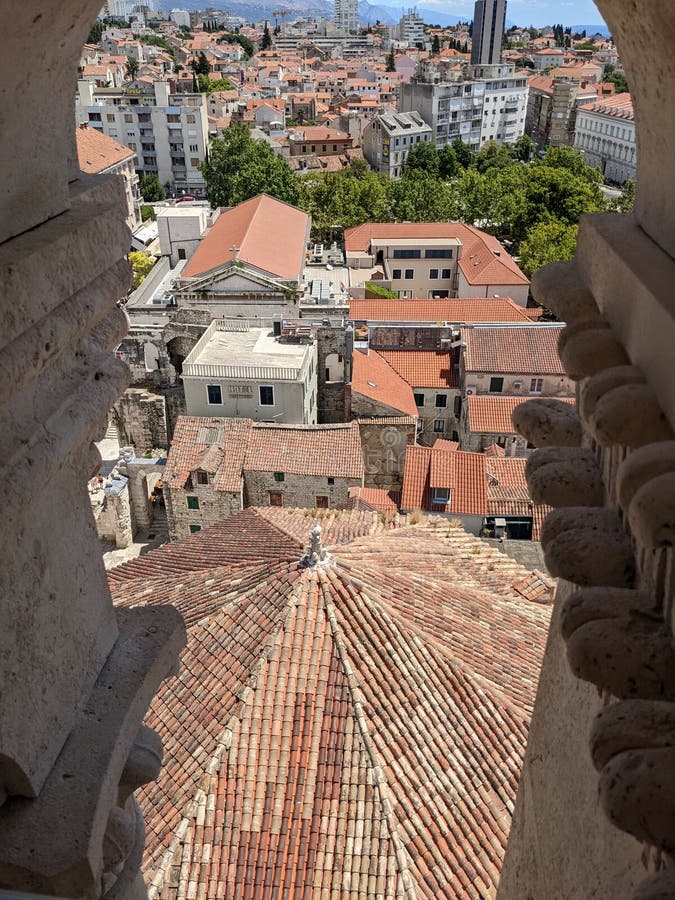 Ancient architecture split croatia sun royalty free stock photo
